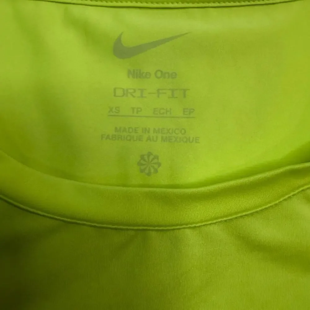Nike One Dri-Fit neon yellow t-shirt in XS  workout material